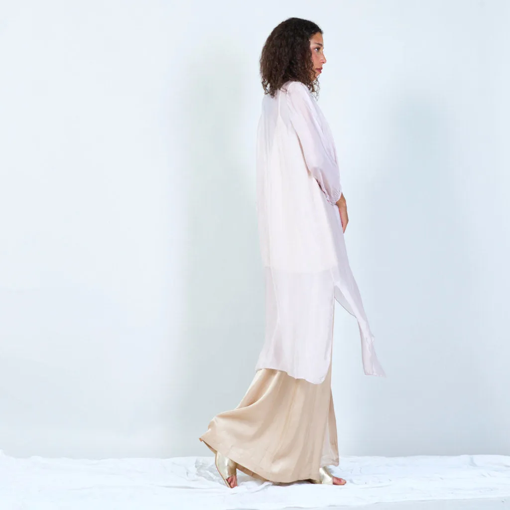 Silk chiffon sheer duster cardigan wholesale