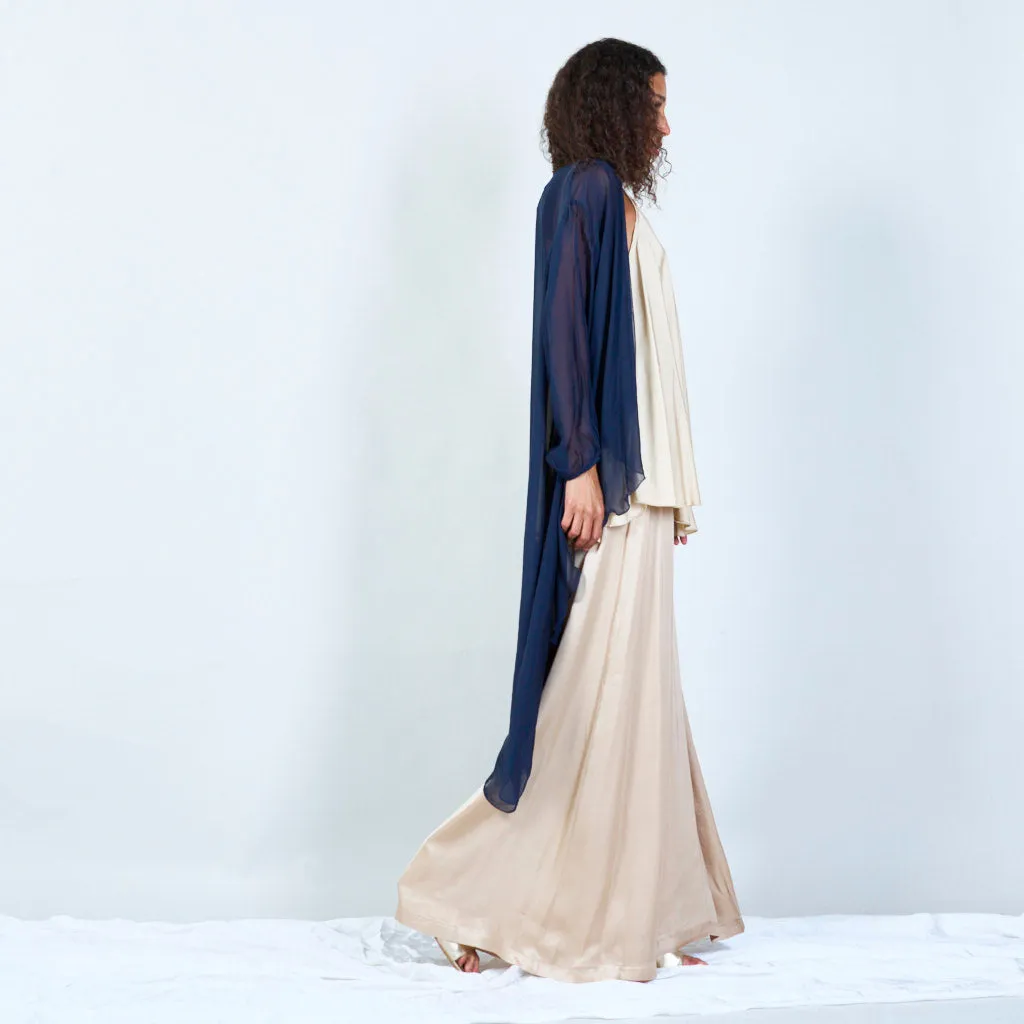 Silk chiffon sheer duster cardigan wholesale