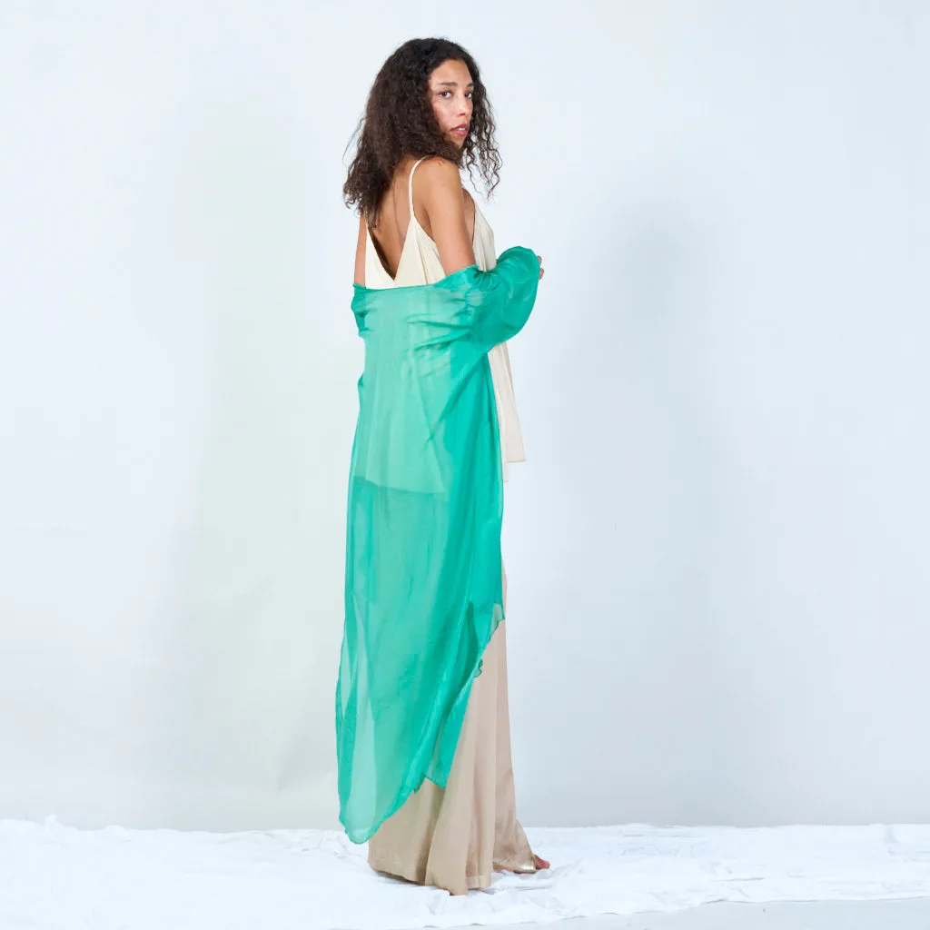 Silk chiffon sheer duster cardigan wholesale