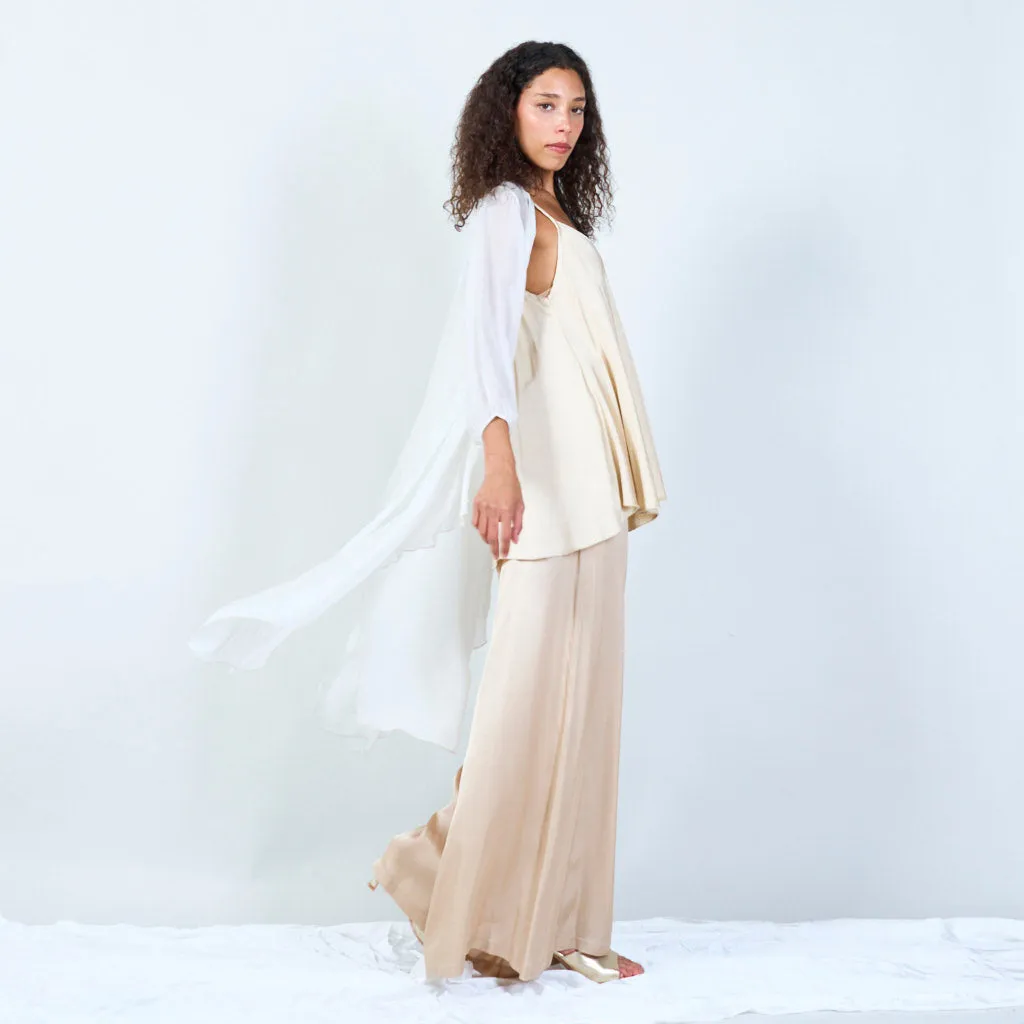 Silk chiffon sheer duster cardigan wholesale