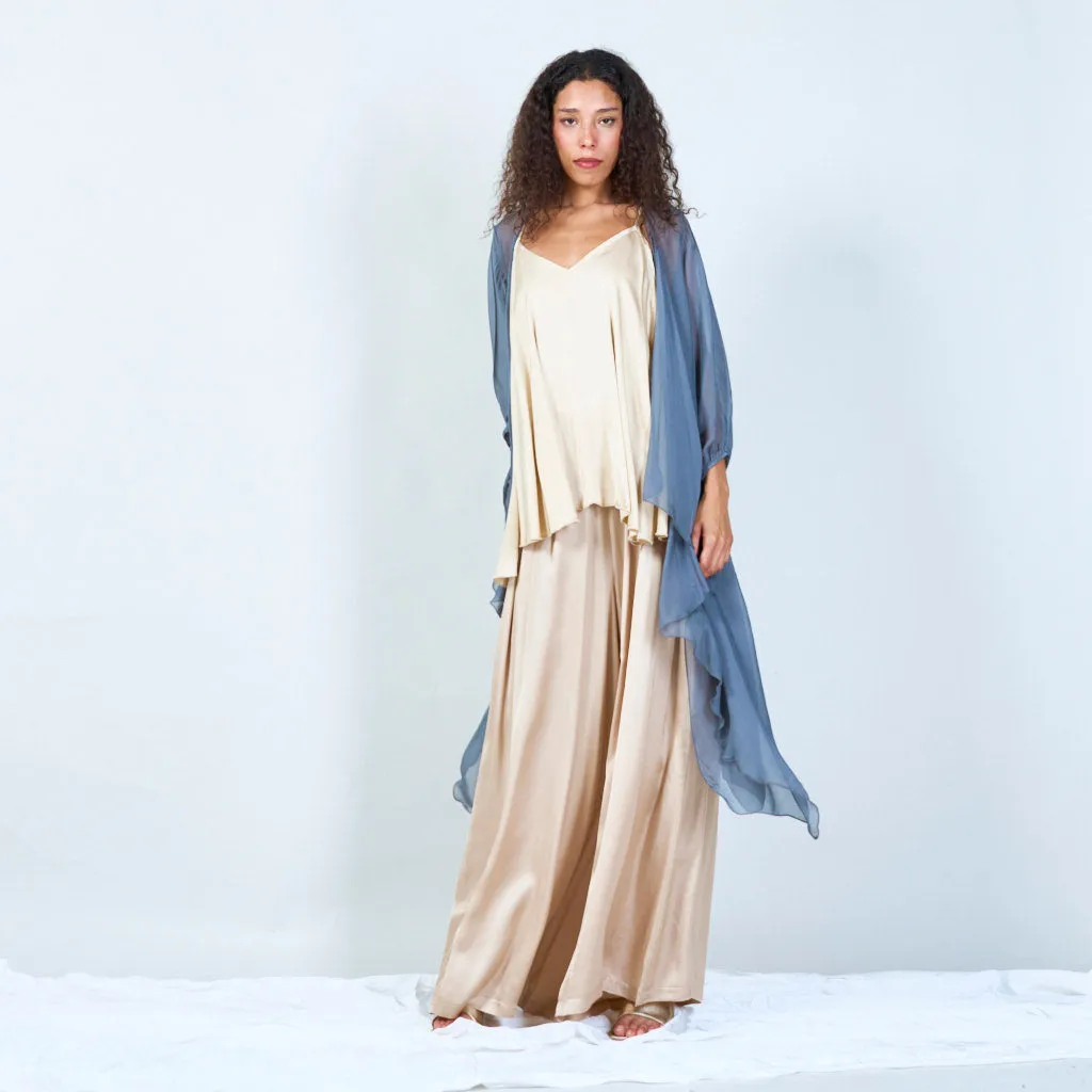 Silk chiffon sheer duster cardigan wholesale