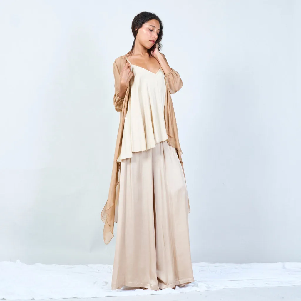Silk chiffon sheer duster cardigan wholesale