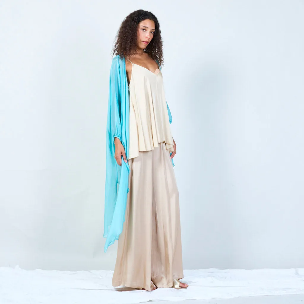 Silk chiffon sheer duster cardigan wholesale