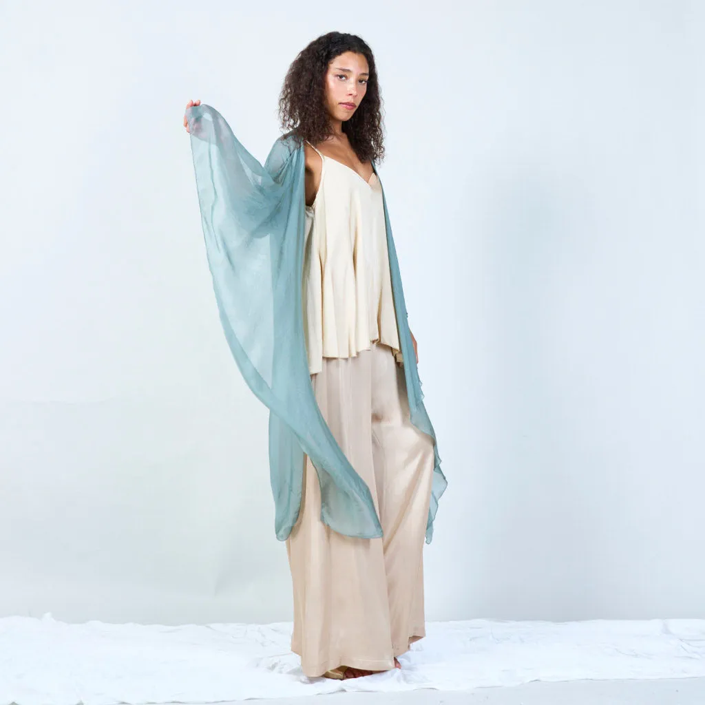 Silk chiffon sheer duster cardigan wholesale