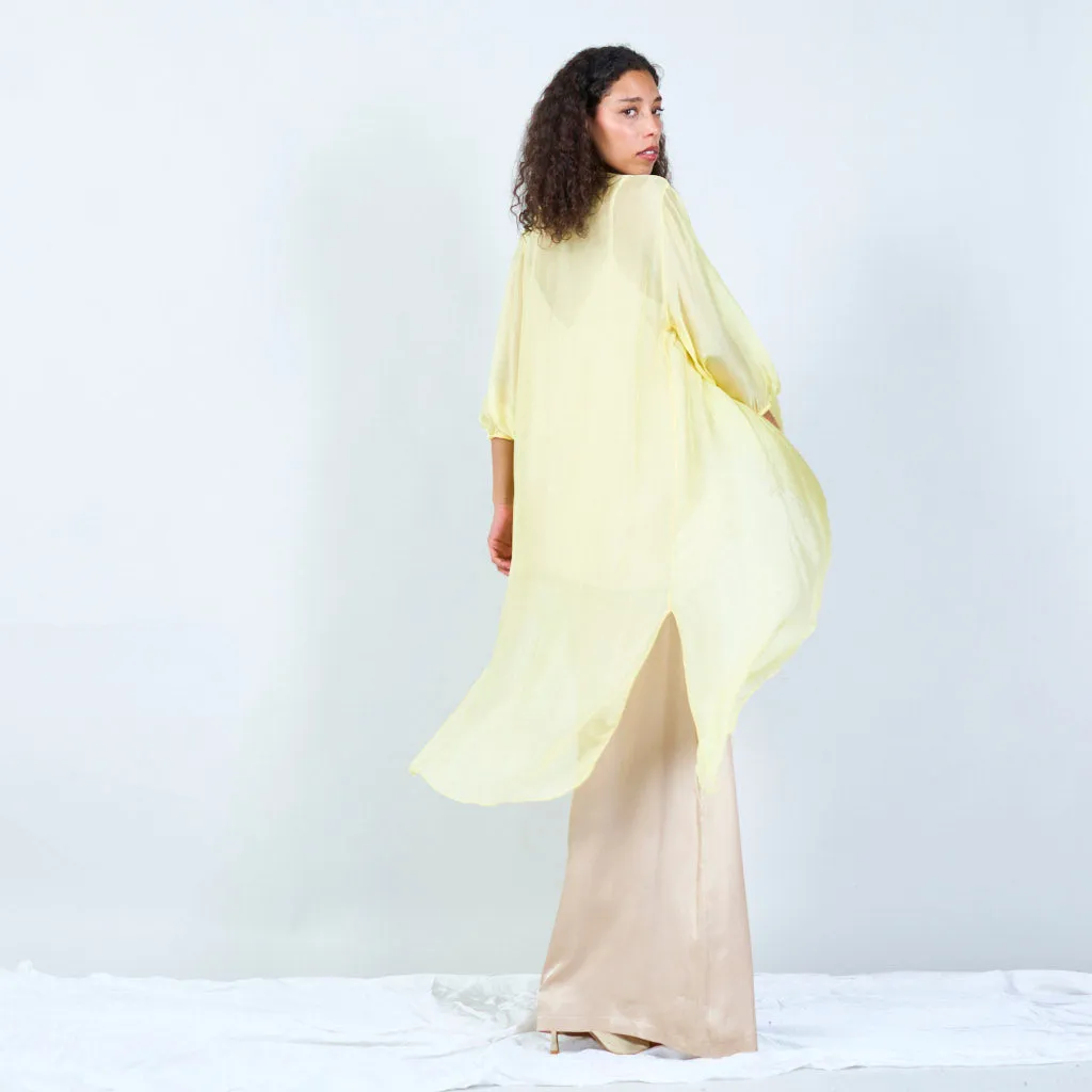 Silk chiffon sheer duster cardigan wholesale