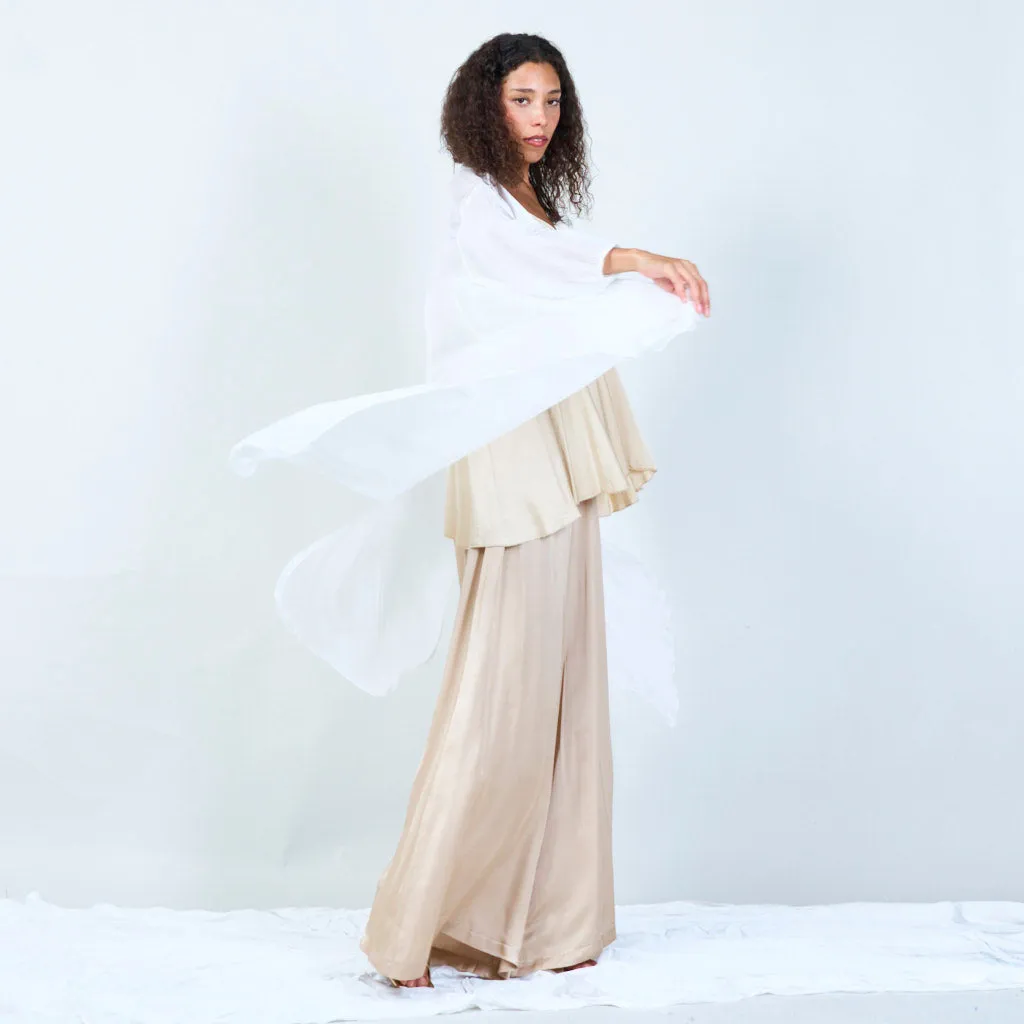 Silk chiffon sheer duster cardigan wholesale