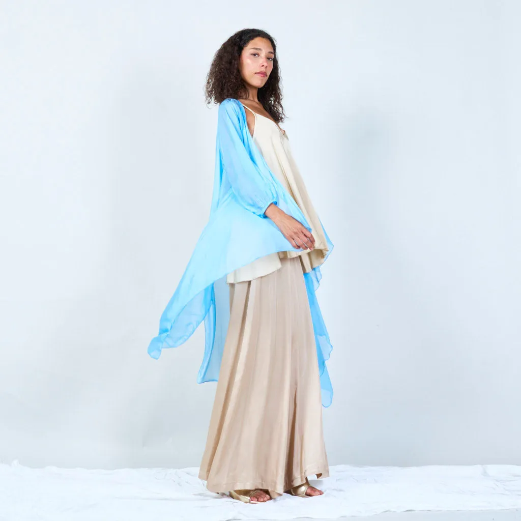 Silk chiffon sheer duster cardigan wholesale