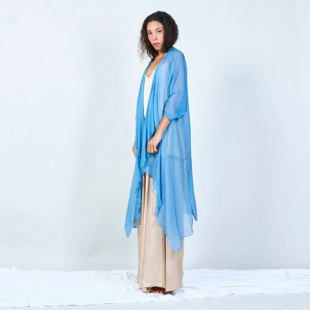 Silk chiffon sheer duster cardigan wholesale
