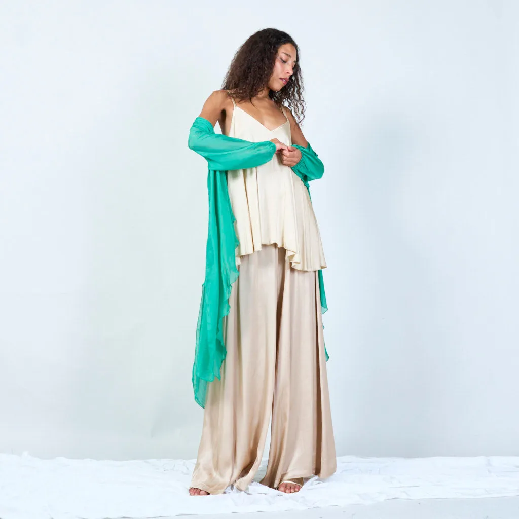 Silk chiffon sheer duster cardigan wholesale