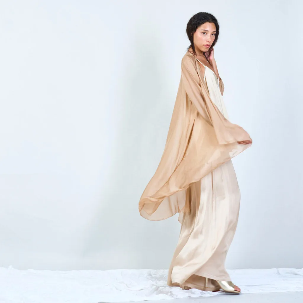 Silk chiffon sheer duster cardigan wholesale