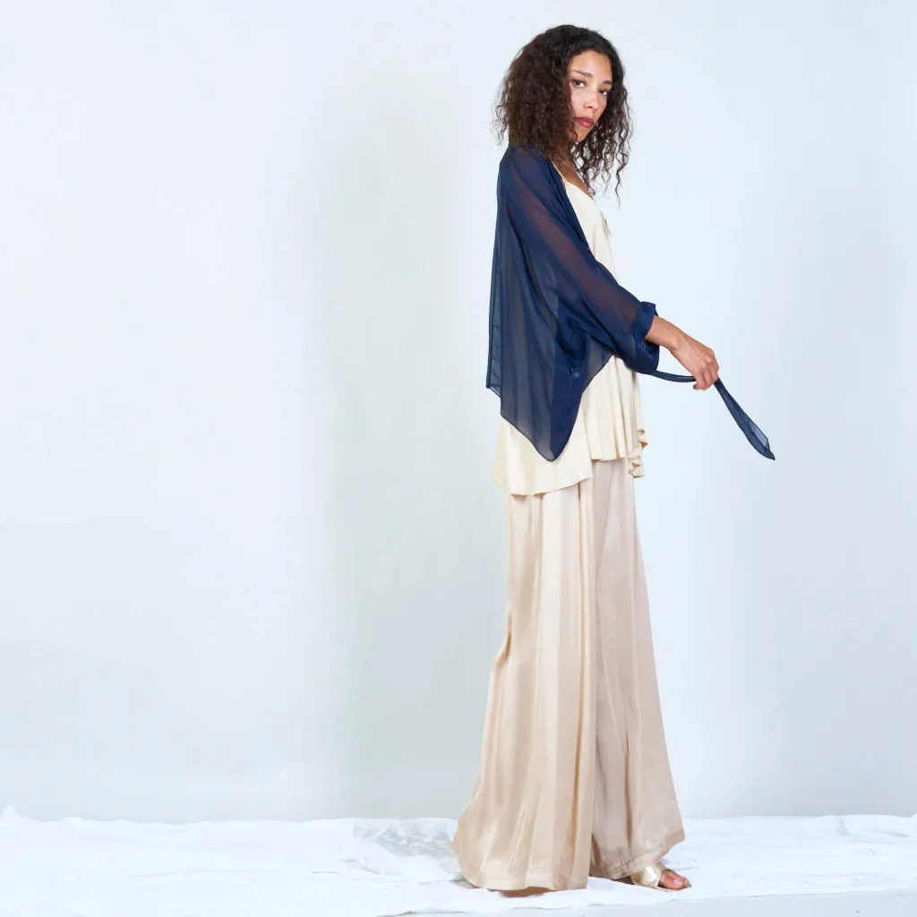 Silk chiffon sheer duster cardigan wholesale