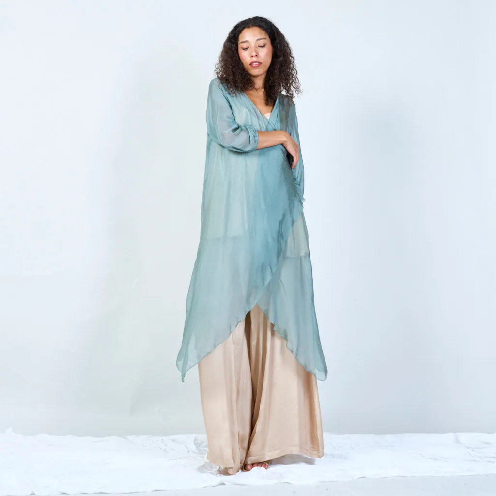 Silk chiffon sheer duster cardigan wholesale