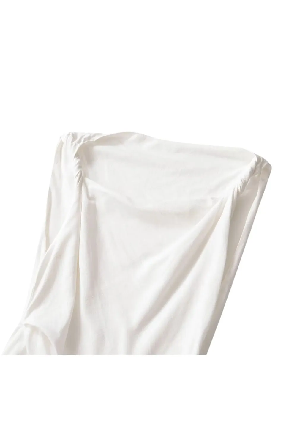 ‘Skylar’ Mixed-Fabric Asymmetric Pleated Dress