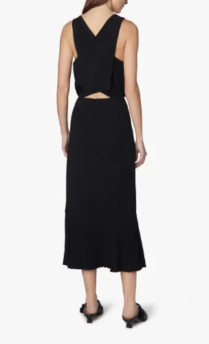 Sleeveless Dress Pleated Hem