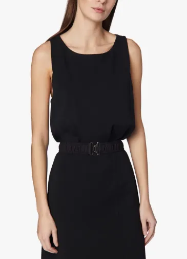 Sleeveless Dress Pleated Hem