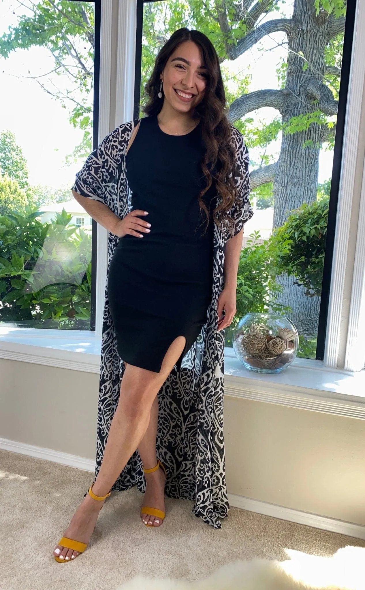 Stepping Out Duster Kimono - Black