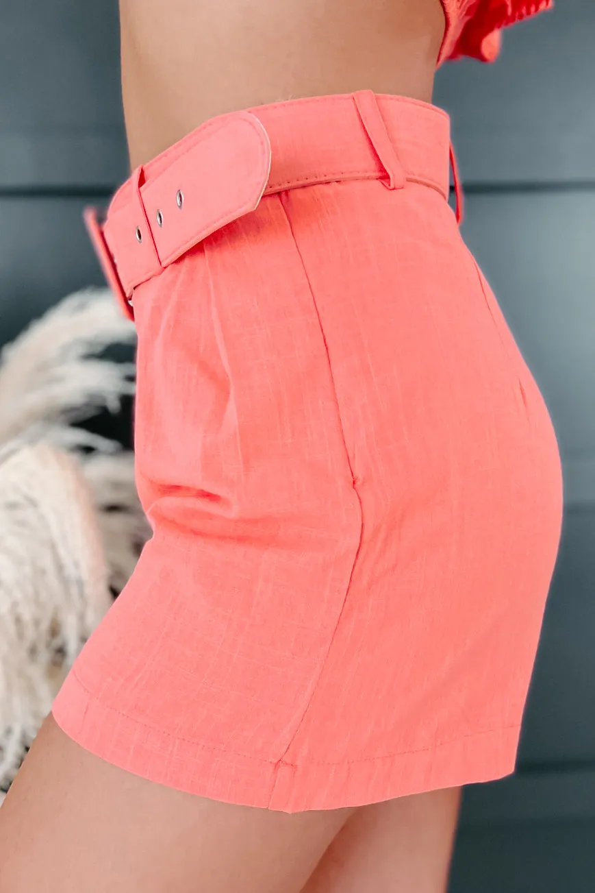 Summertime Sweetness Two-Piece Short Set (Pink Papaya)
