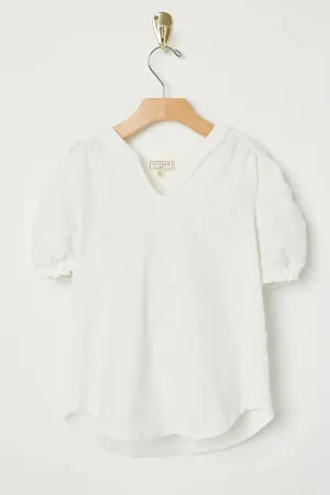 V-Neck Puff Sleeve Top