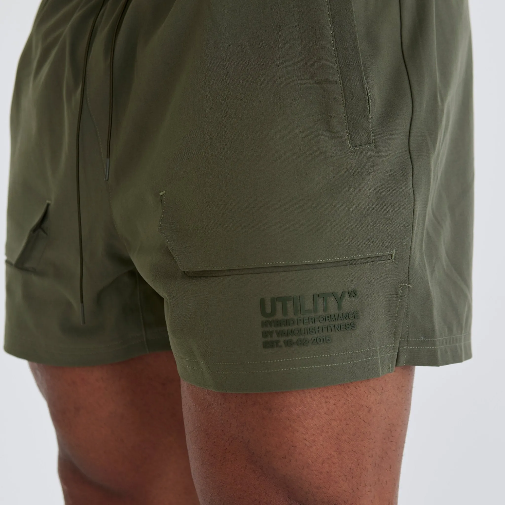 Vanquish Utility V3 Khaki 4" Shorts