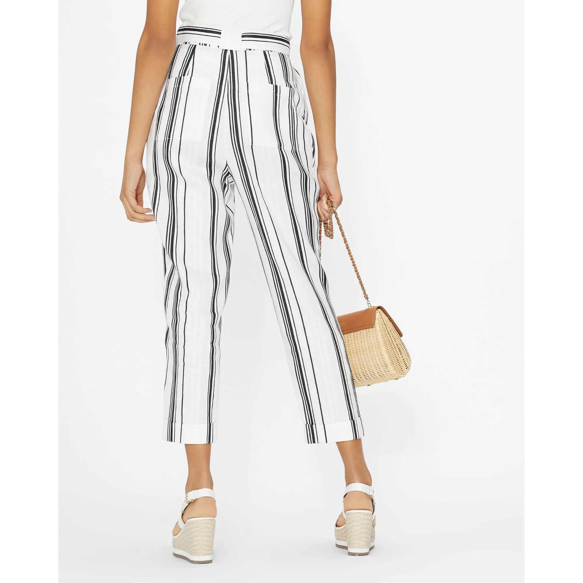 Women Wmt-Asherr-Stripe Tapered Trouser - White