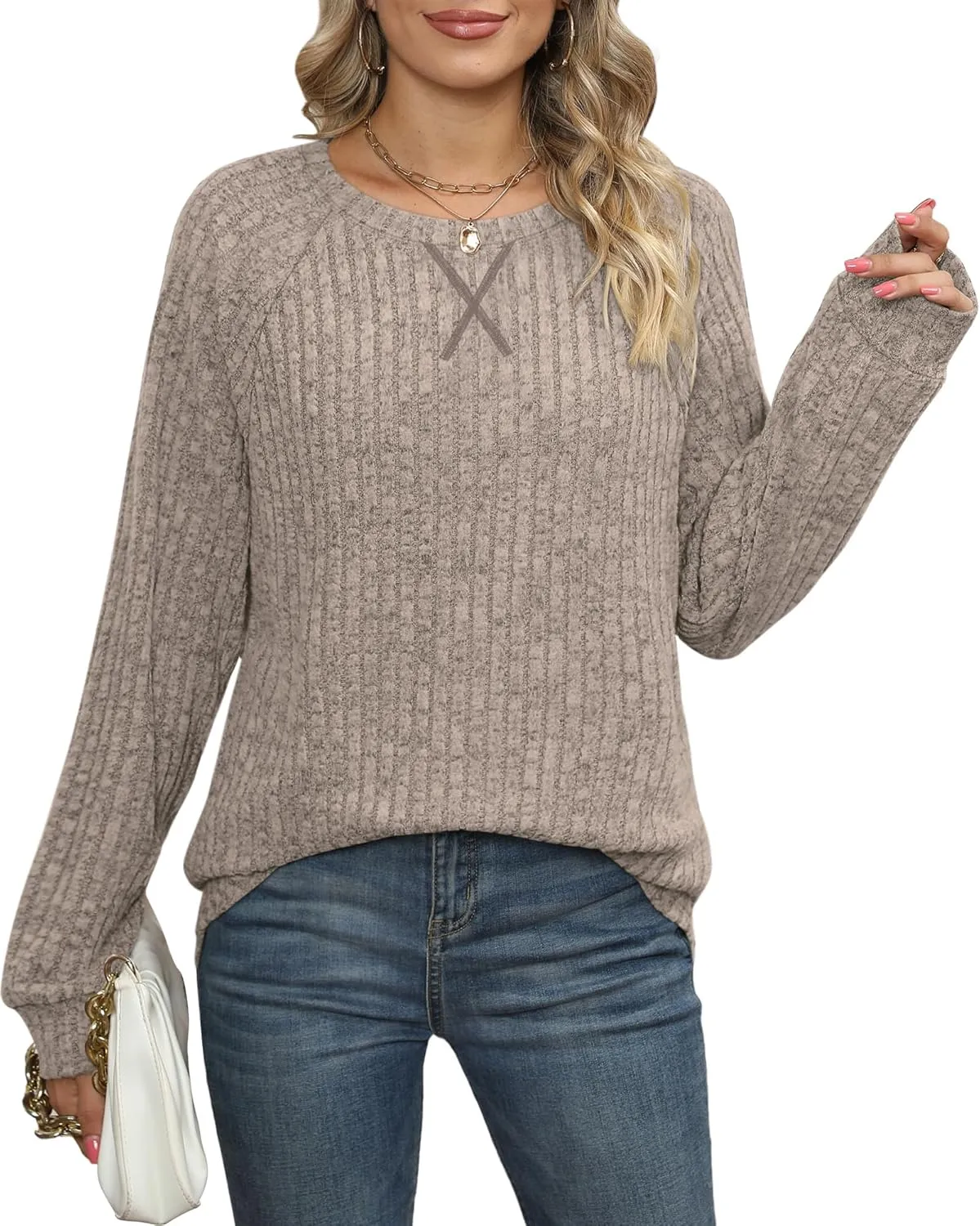 XIEERDUO Womens Sweatshirts Crewneck Loose Fitting Tops For Women Long Sleeve Shirts Pullover