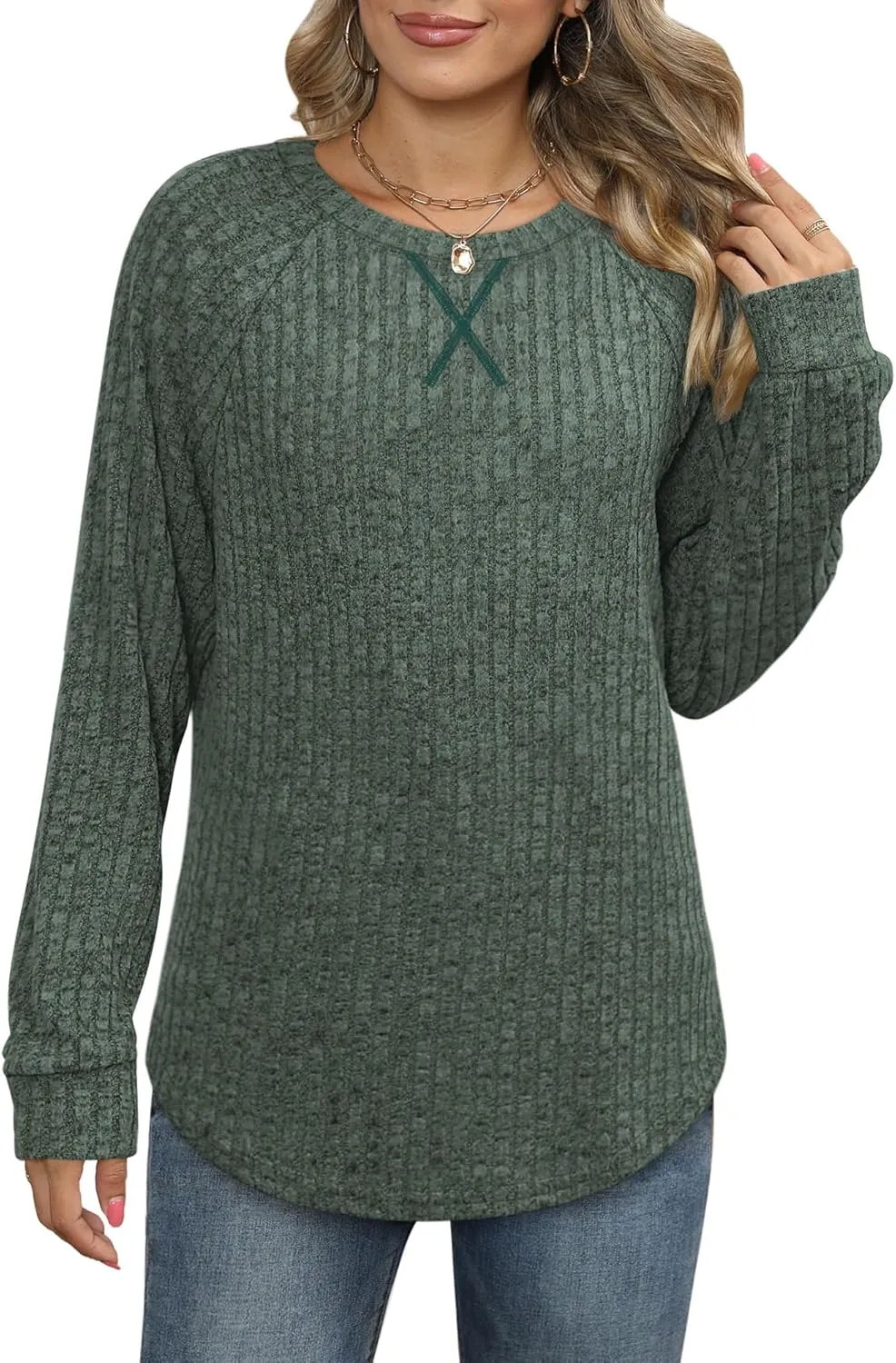 XIEERDUO Womens Sweatshirts Crewneck Loose Fitting Tops For Women Long Sleeve Shirts Pullover