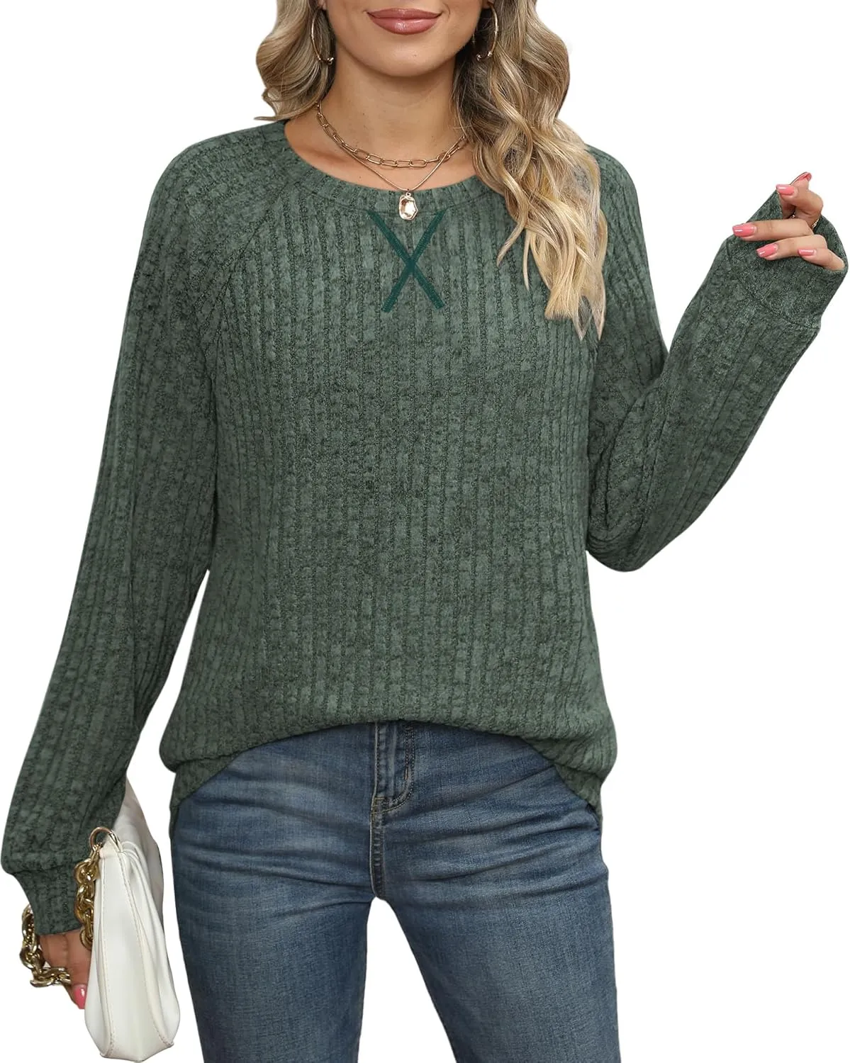 XIEERDUO Womens Sweatshirts Crewneck Loose Fitting Tops For Women Long Sleeve Shirts Pullover
