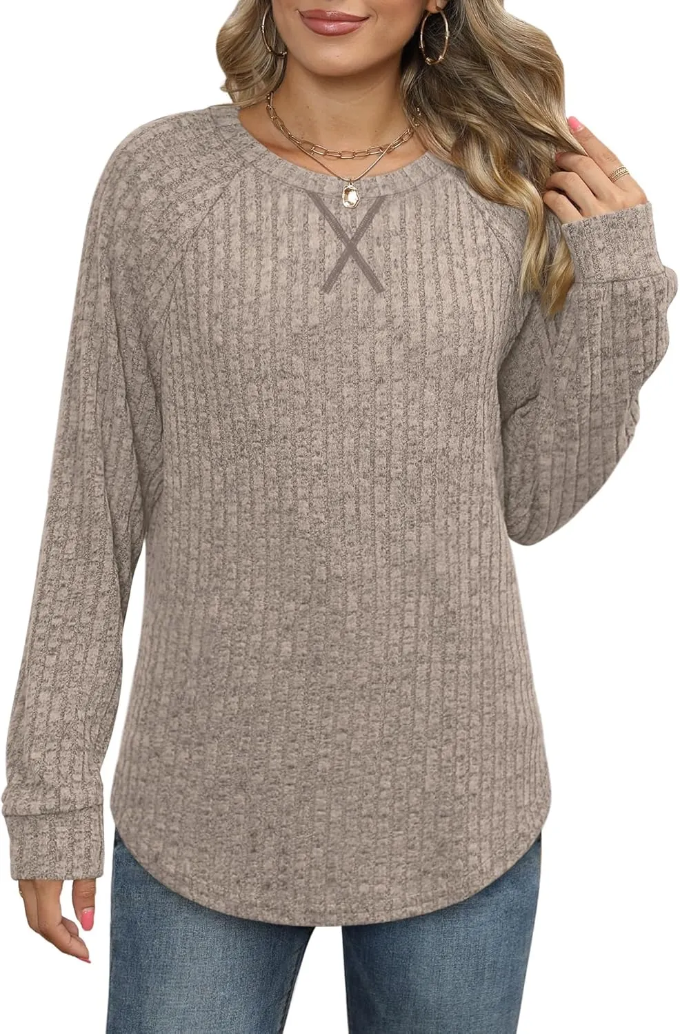 XIEERDUO Womens Sweatshirts Crewneck Loose Fitting Tops For Women Long Sleeve Shirts Pullover