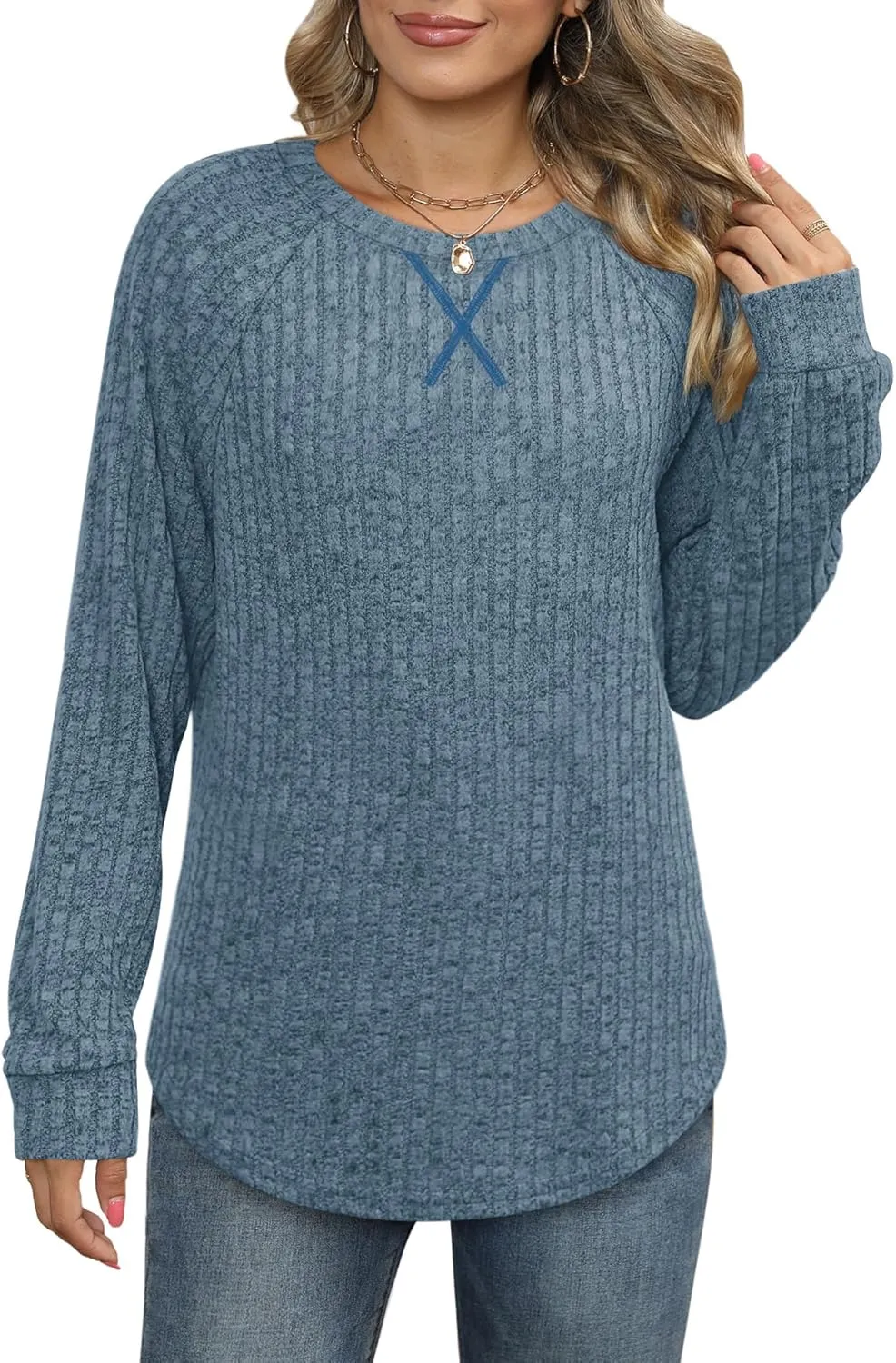 XIEERDUO Womens Sweatshirts Crewneck Loose Fitting Tops For Women Long Sleeve Shirts Pullover