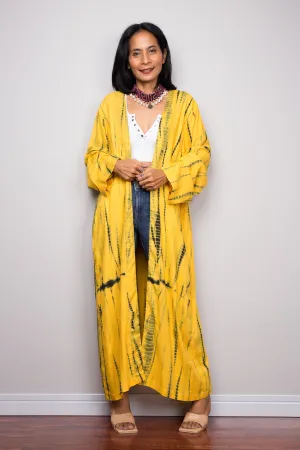 Yellow Tie Dye Cardigan