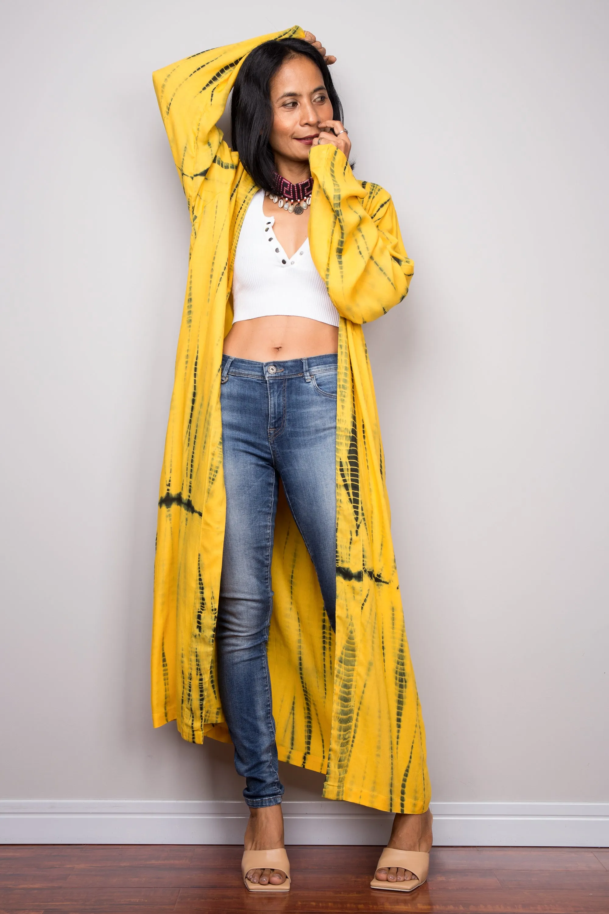 Yellow Tie Dye Cardigan