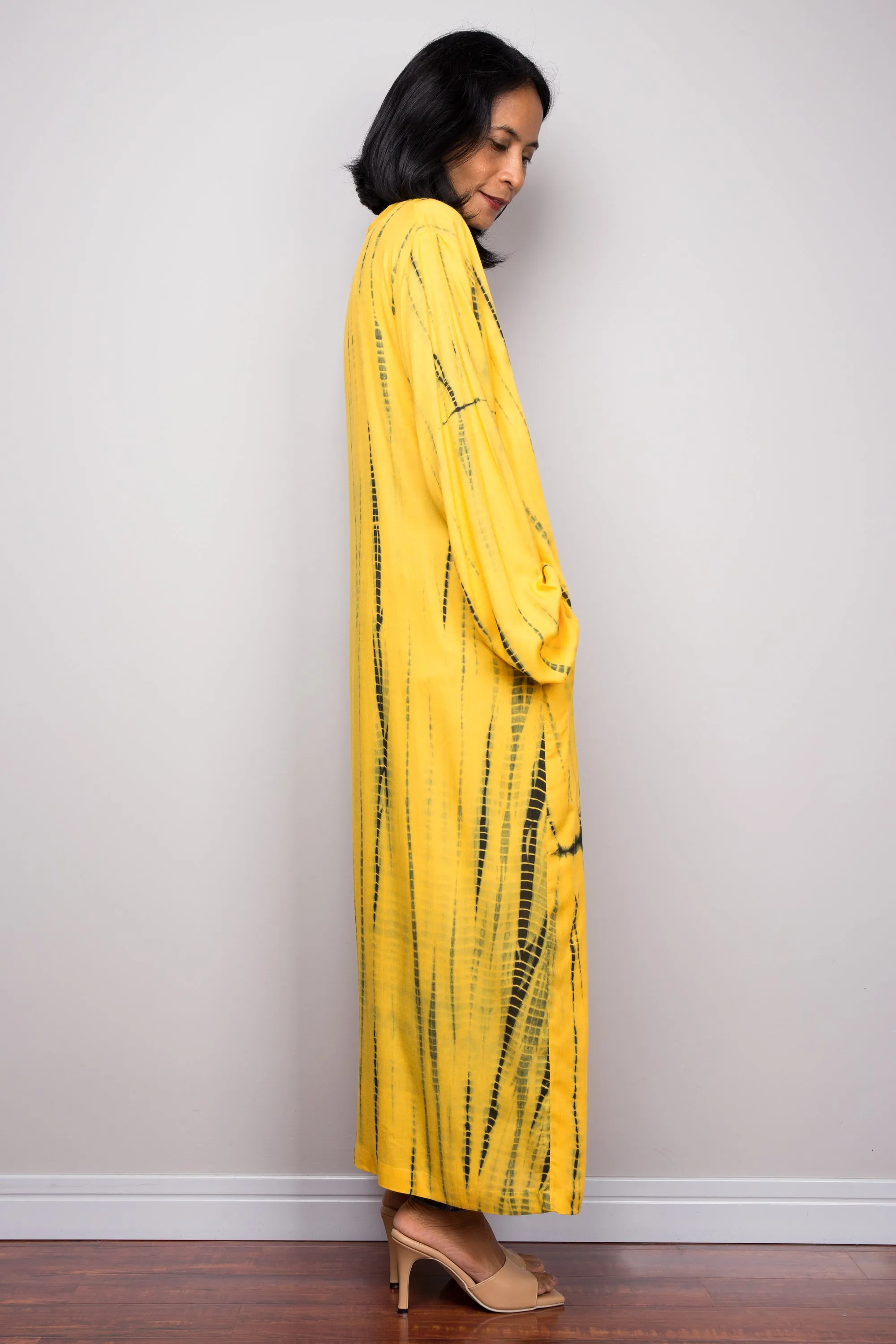 Yellow Tie Dye Cardigan