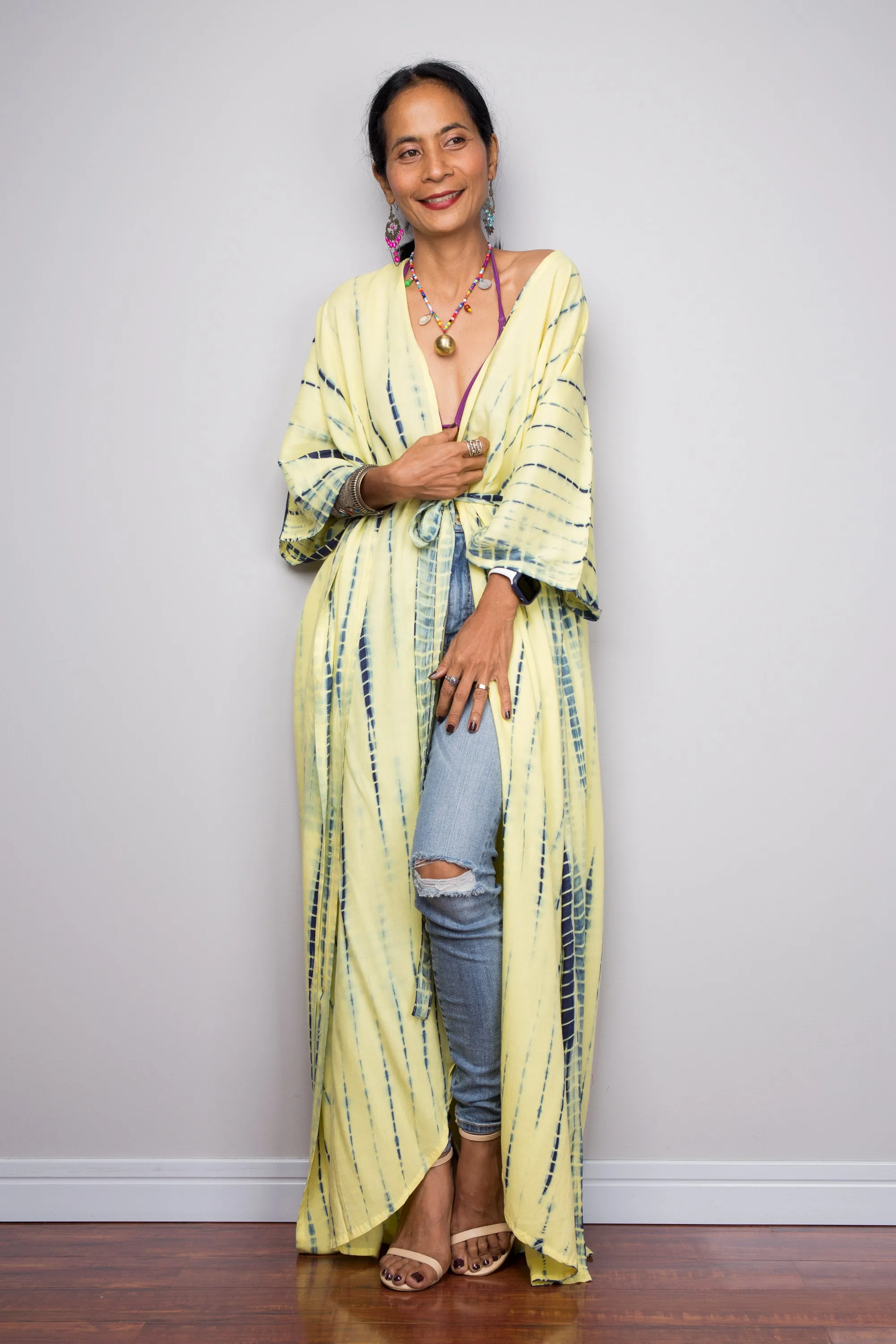Yellow Tie Dye Robe
